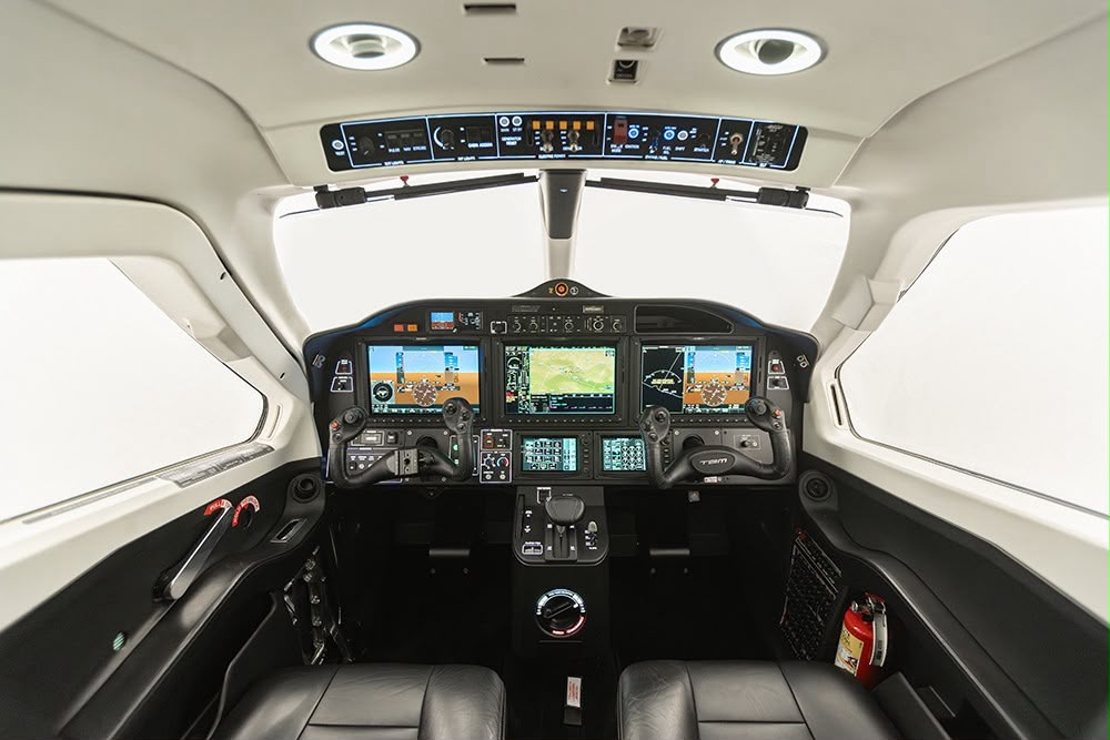 Interior TBM airplane